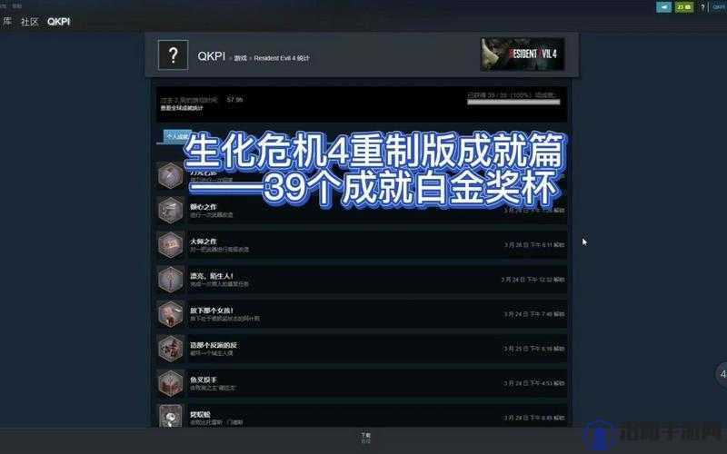 生化危机启示录奖杯成就图解