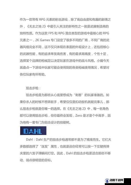 无主之地2攻略，武器使用指南