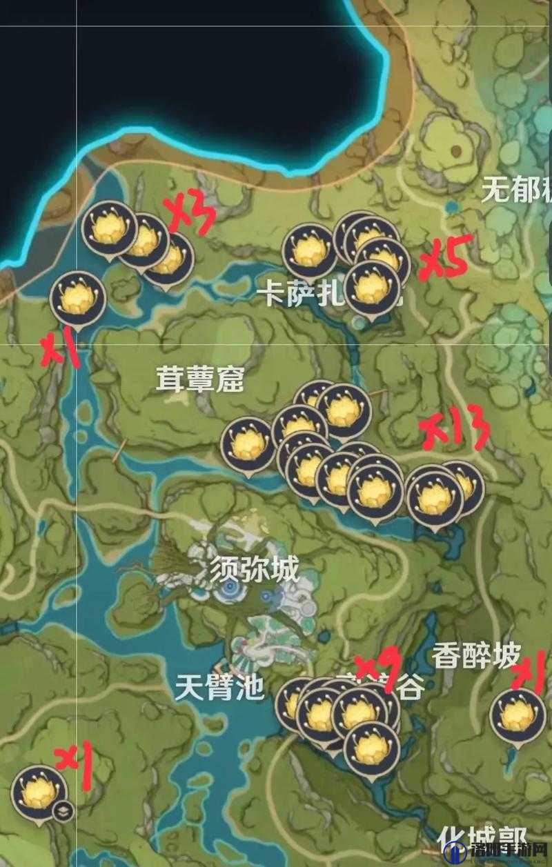 原神月莲采集路线汇总大全，快速高效采集路线图