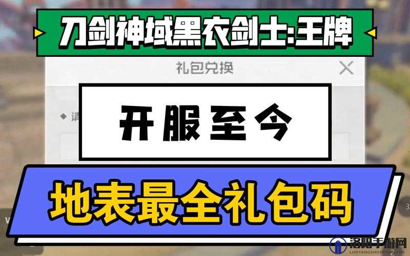 刀剑神域黑衣剑士王牌礼包兑换码分享