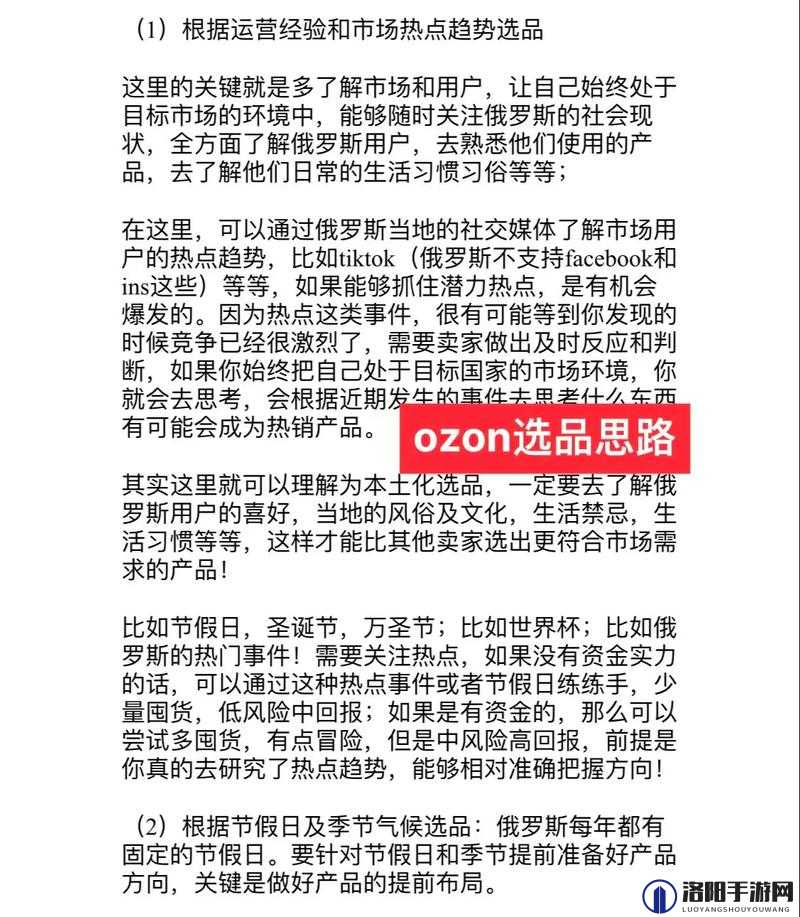在俄罗斯 Ozon 选品中,找到你的宝藏