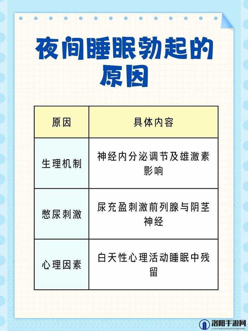 晚上睡觉下面一直硬的原因：为什么在睡眠中会出现这种情况