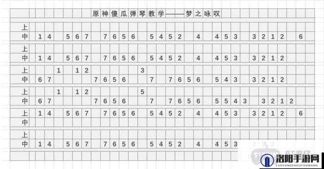 原神核爆神曲琴谱分享与简谱攻略