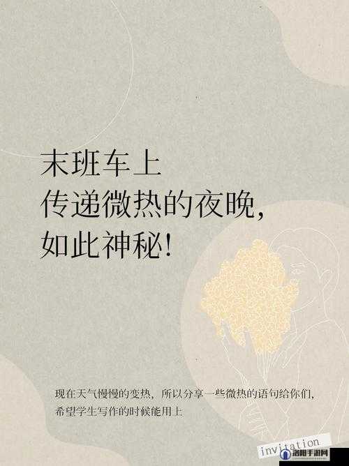 末班车上那传递微热的夜晚:温馨而独特的时刻