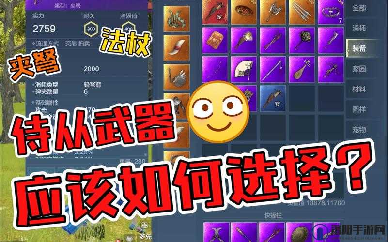 妄想山海侍从武器推荐，侍从用什么武器好？