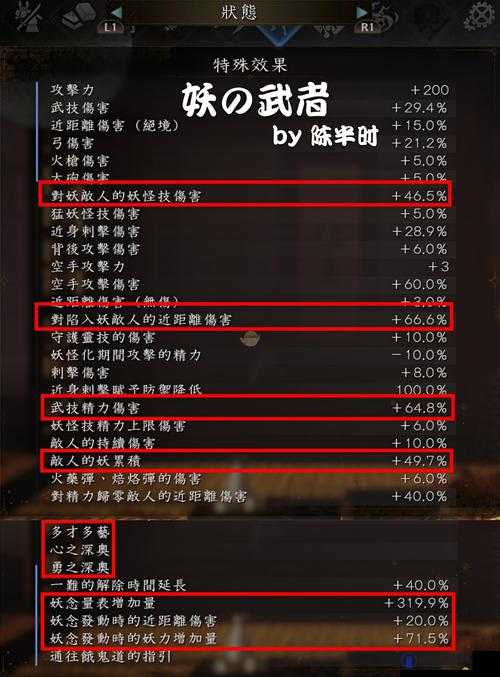 仁王2加点推荐与加点收益计算