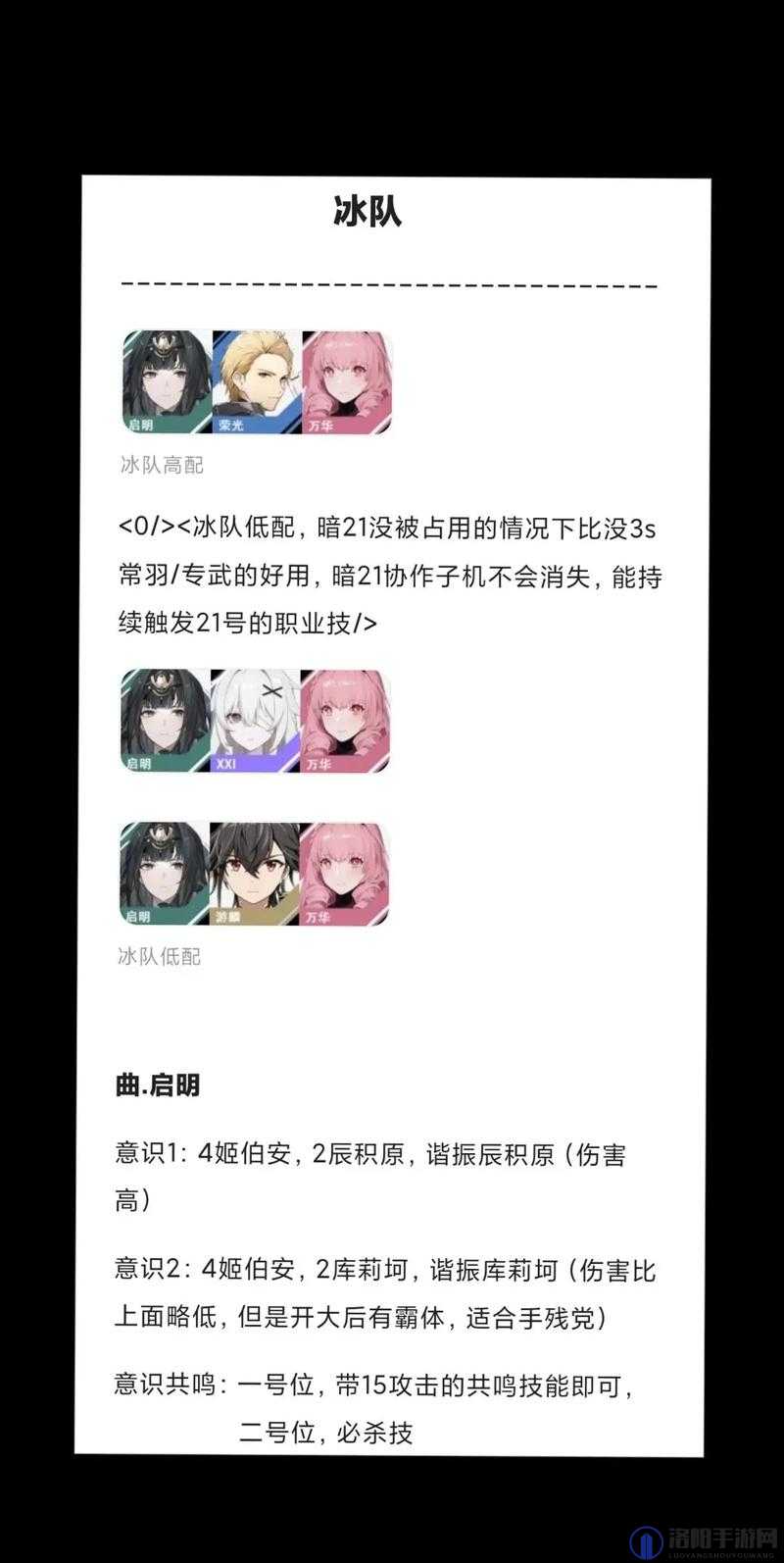 战双帕弥什尼尔队伍搭配攻略