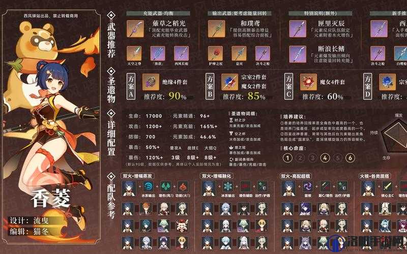 原神香菱辅助用什么武器好 香菱副C武器选择