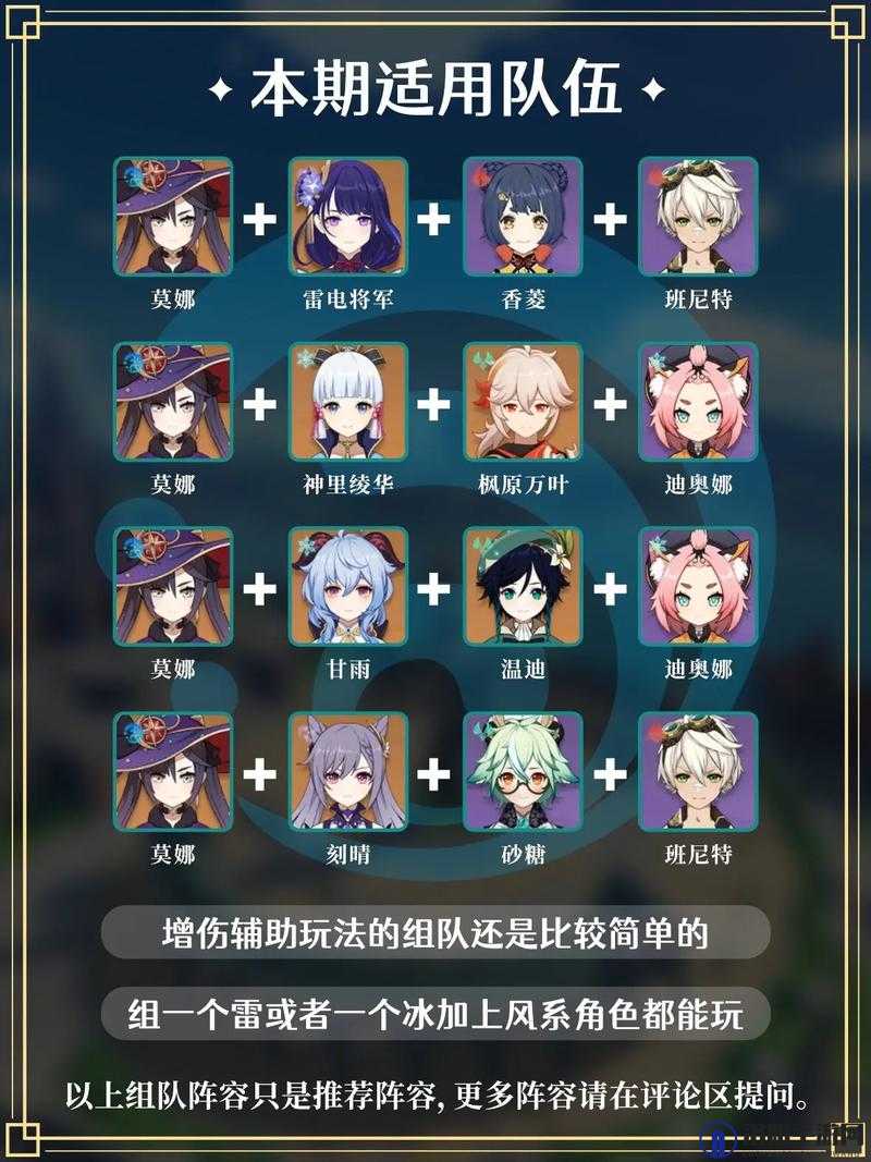 原神莫娜怎么配队 莫娜阵容推荐